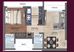 1-BHK Layout