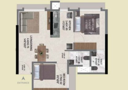 1-BHK Layout