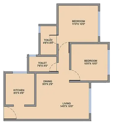 1-BHK Layout