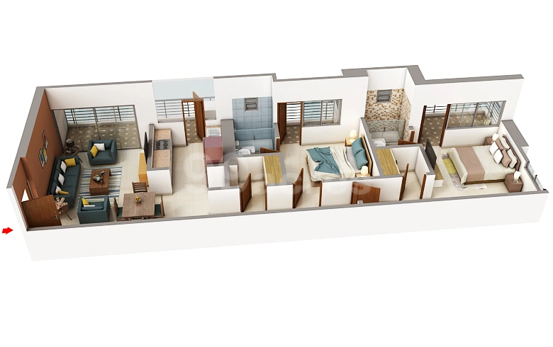 1-BHK Layout