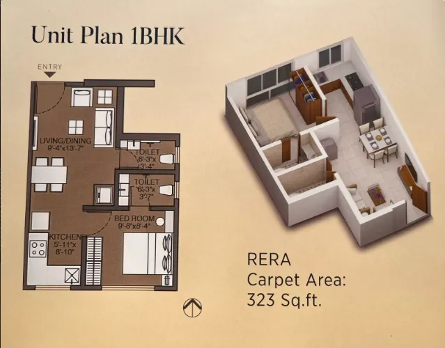 1-BHK Layout
