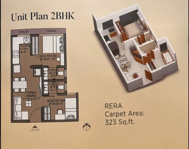 1-BHK Layout