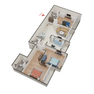 1-BHK Layout